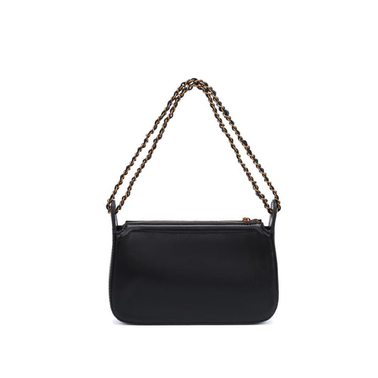 Bolsa De Ombro Santa Lolla Preta Alça Correntes