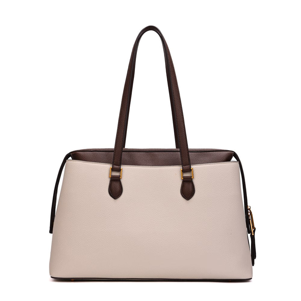 Bolsa Grande Bege Santa Lolla Alça De Ombro 