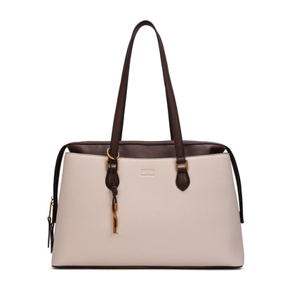 Bolsa Grande Bege Santa Lolla Alça De Ombro 