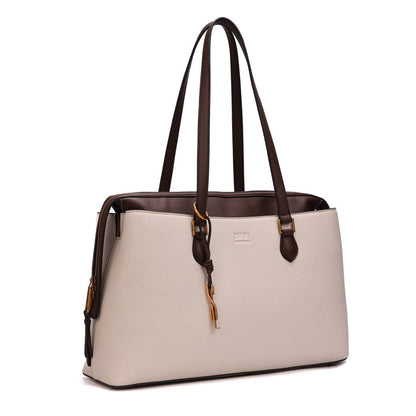 Bolsa Grande Bege Santa Lolla Alça De Ombro 