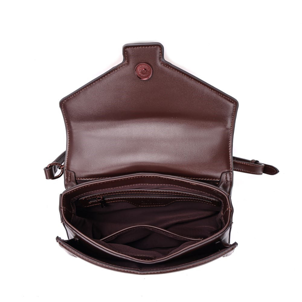 Bolsa Marrom Canvas Santa Lolla Alça Transversal 