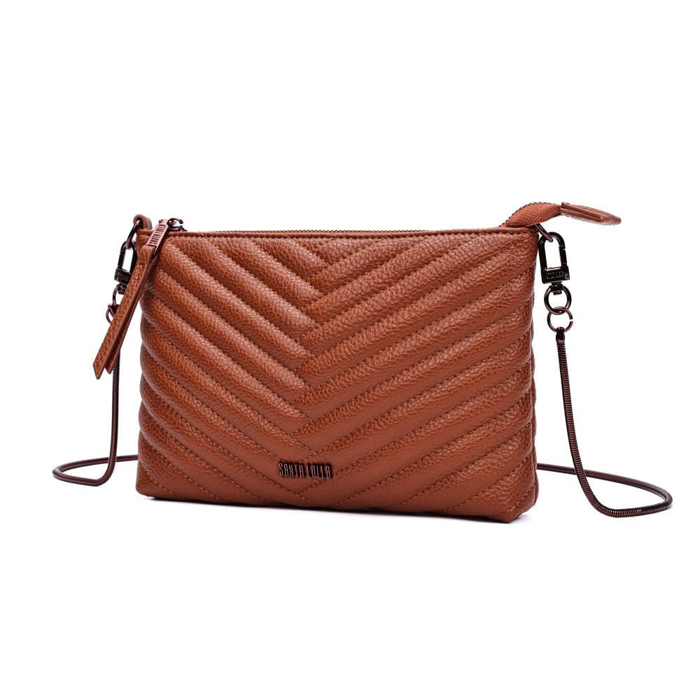 Bolsa Marrom Santa Lolla Alça Corrente 
