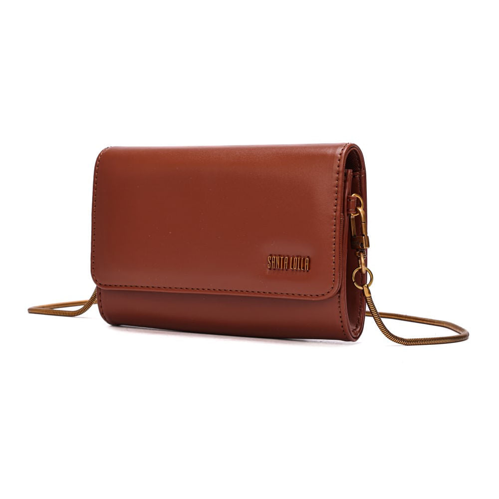 Bolsa Marrom Santa Lolla Alça Transversal 