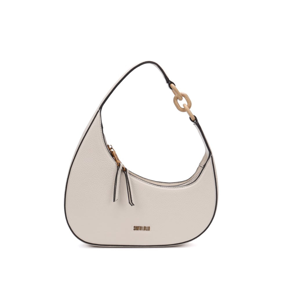 Bolsa Meia Lua Santa Lolla Off White Alça De Ombro
