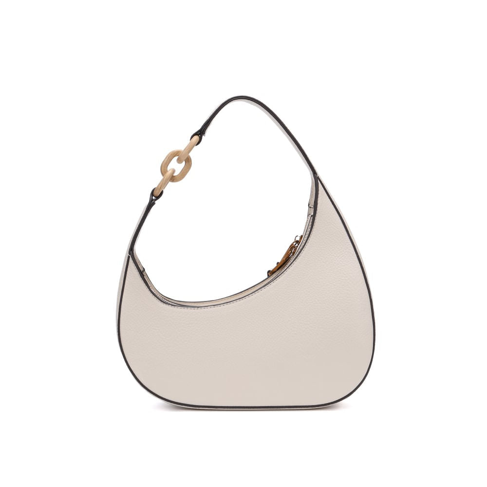 Bolsa Meia Lua Santa Lolla Off White Alça De Ombro