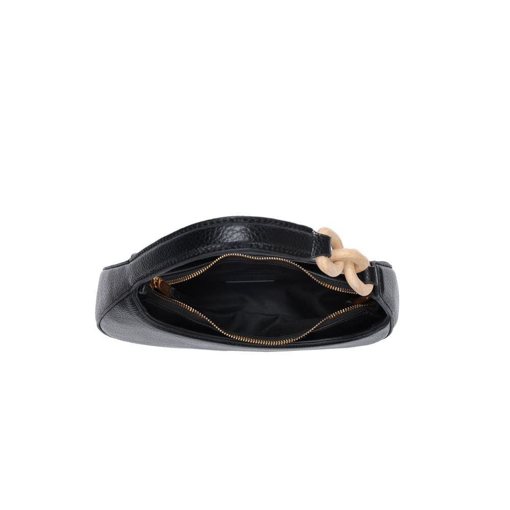 Bolsa Meia Lua Santa Lolla Preta Alça De Ombro