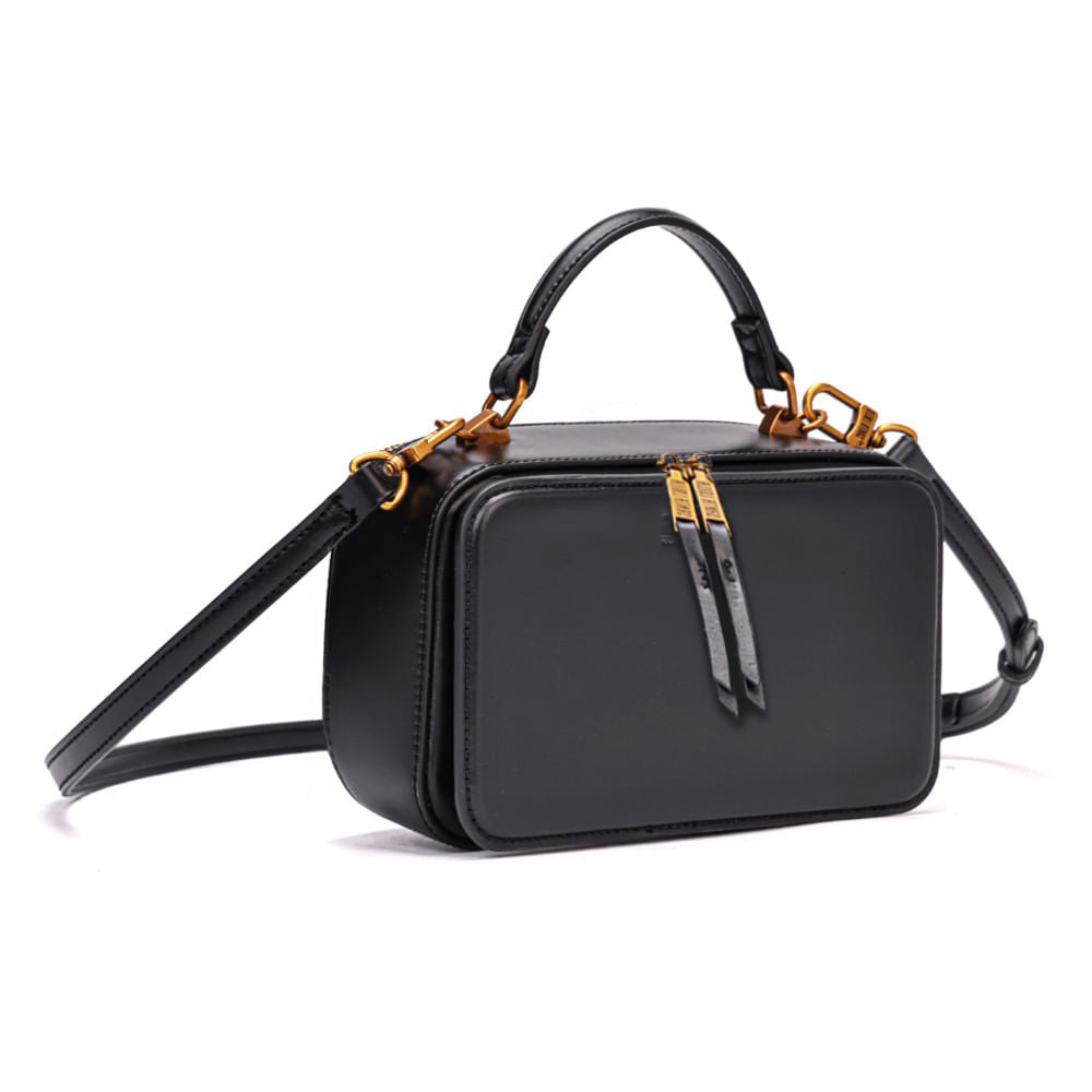 Bolsa Pequena Preta Santa Lolla Alça Dupla 