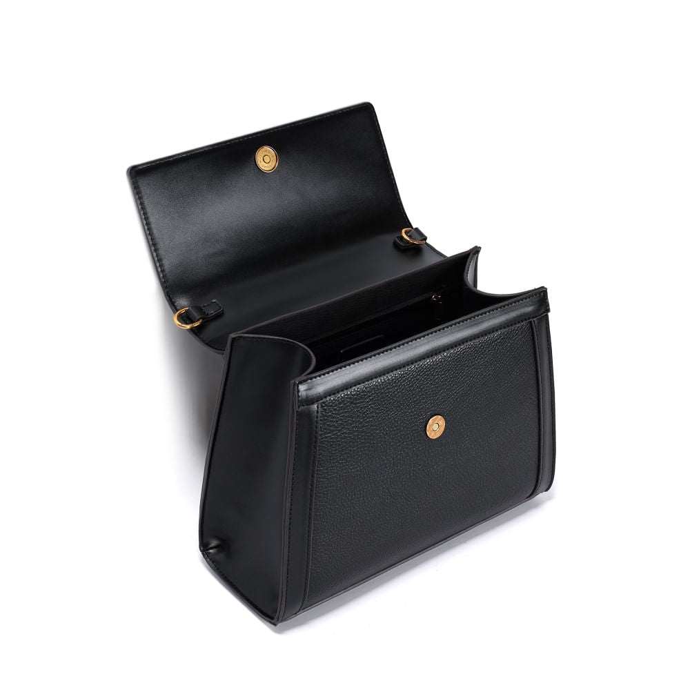 Bolsa Quadrada Santa Lolla Preta Alça Transversal