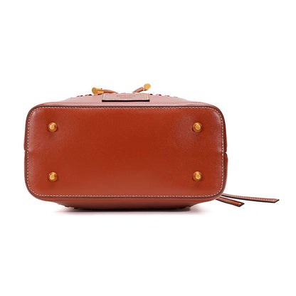 Bolsa Saco Santa Lolla Bege Bicolor Alça Tiracolo