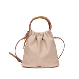 Bolsa Saco Santa Lolla Bege Canvas Alça Trançada