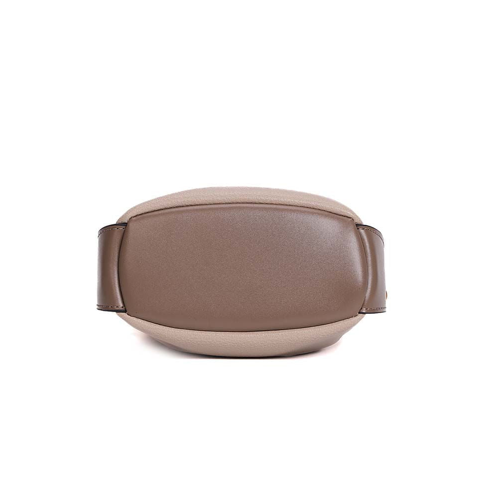 Bolsa Saco Santa Lolla Bege Corrente Dourada
