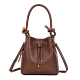 Bolsa Saco Santa Lolla Marrom Alça Trançada