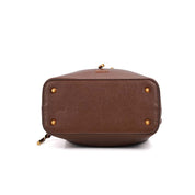 Bolsa Saco Santa Lolla Marrom Alça Trançada