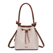Bolsa Saco Santa Lolla Off White Detalhes Caramelo