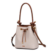 Bolsa Saco Santa Lolla Off White Detalhes Caramelo