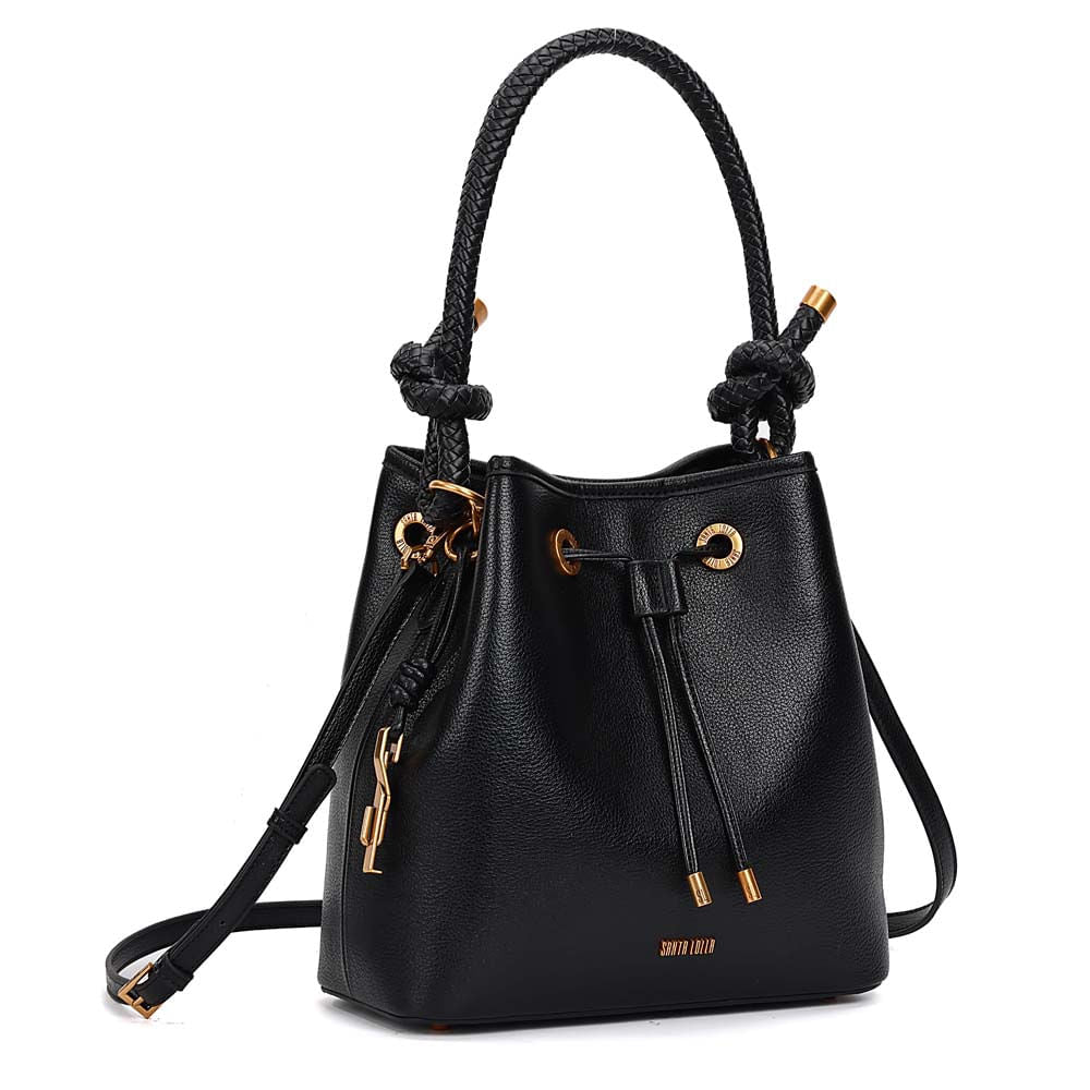 Bolsa Saco Santa Lolla Preta Alça Corda