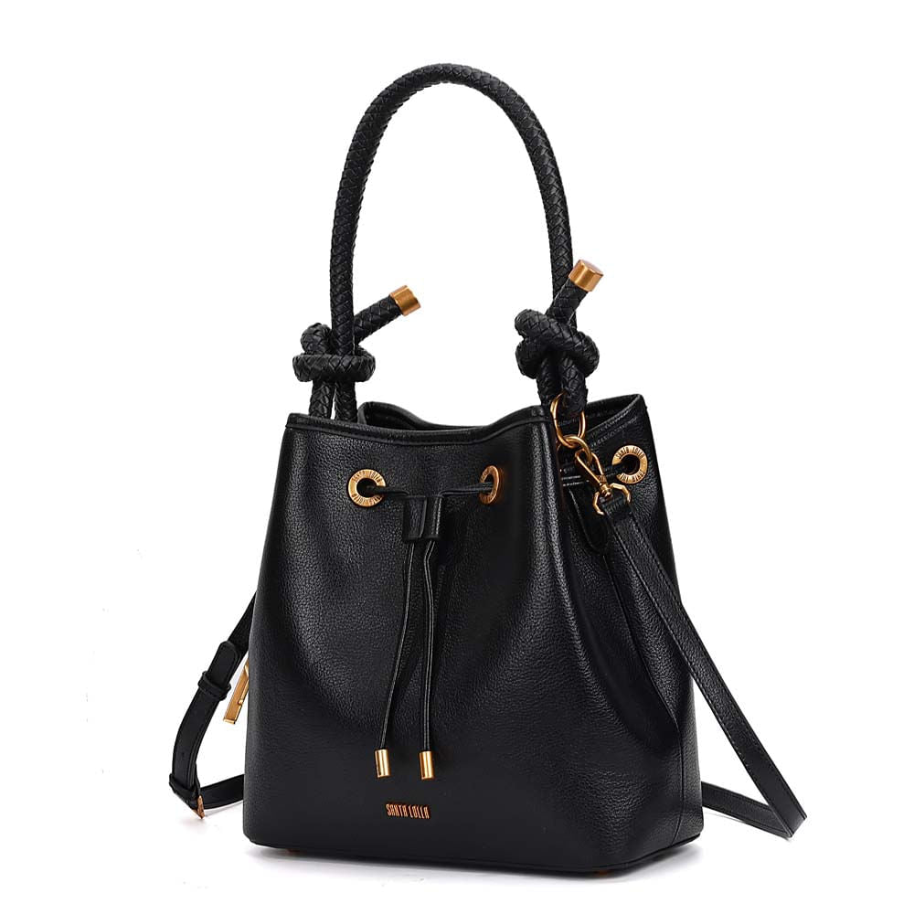 Bolsa Saco Santa Lolla Preta Alça Corda