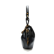 Bolsa Saco Santa Lolla Preta Corrente Dourada