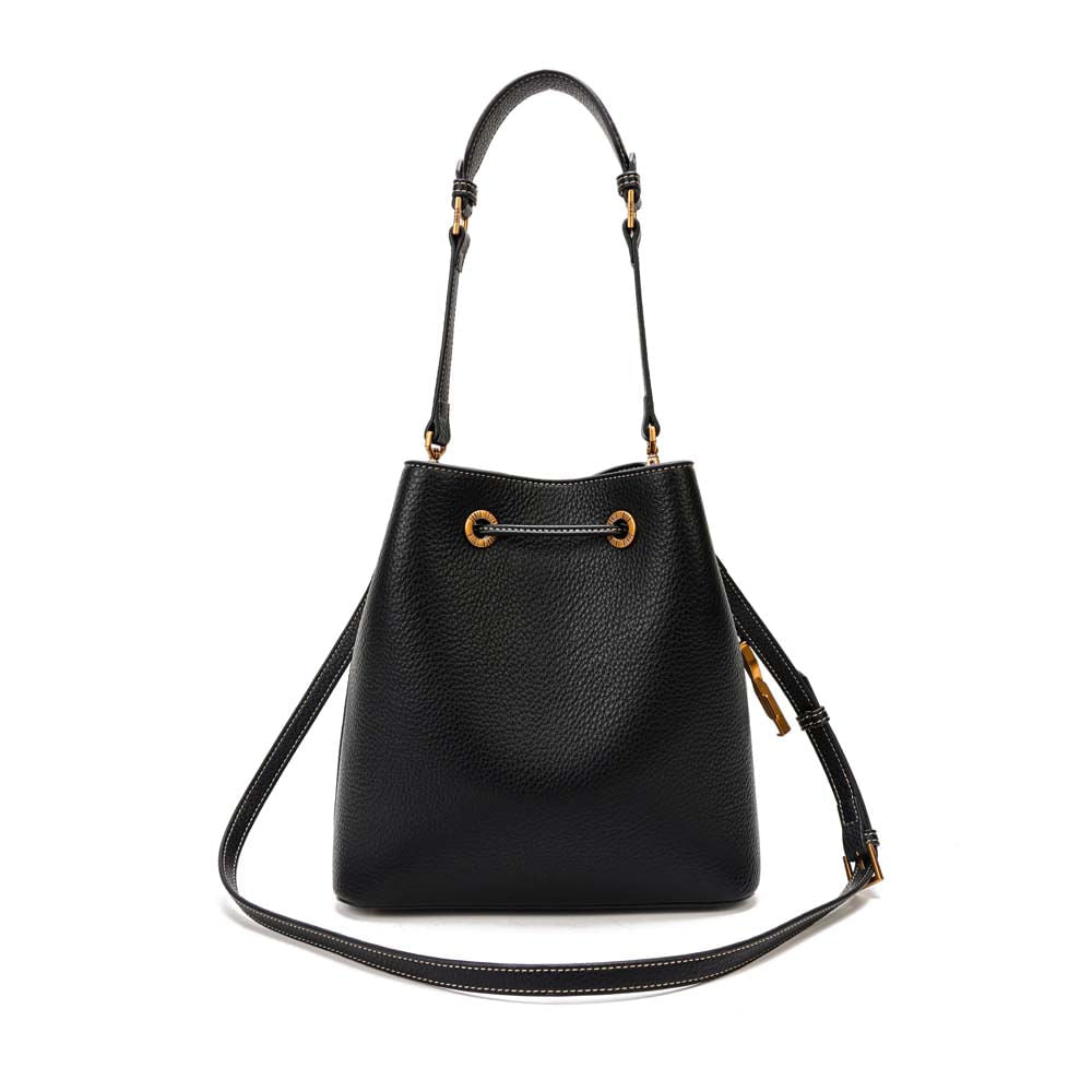 Bolsa Saco Santa Lolla Preta Floater Cordão Dourado