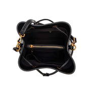 Bolsa Saco Santa Lolla Preta Floater Cordão Dourado