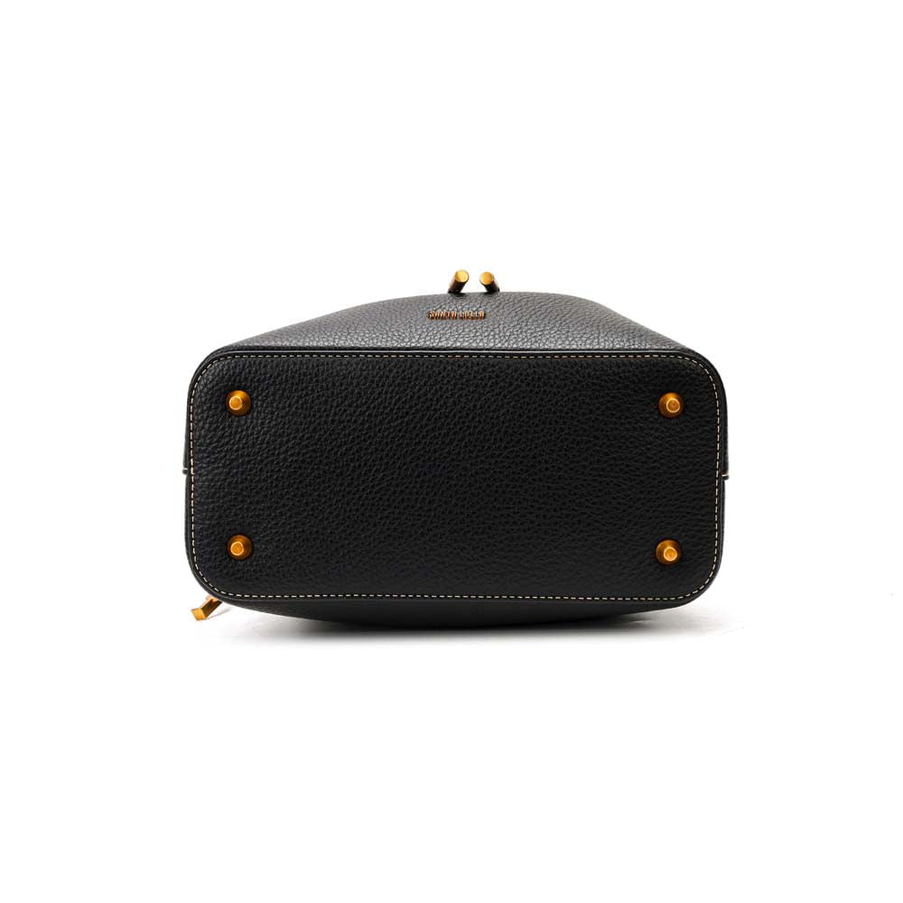 Bolsa Saco Santa Lolla Preta Floater Cordão Dourado