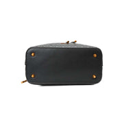 Bolsa Saco Santa Lolla Preta Textura Geométrica Cordão