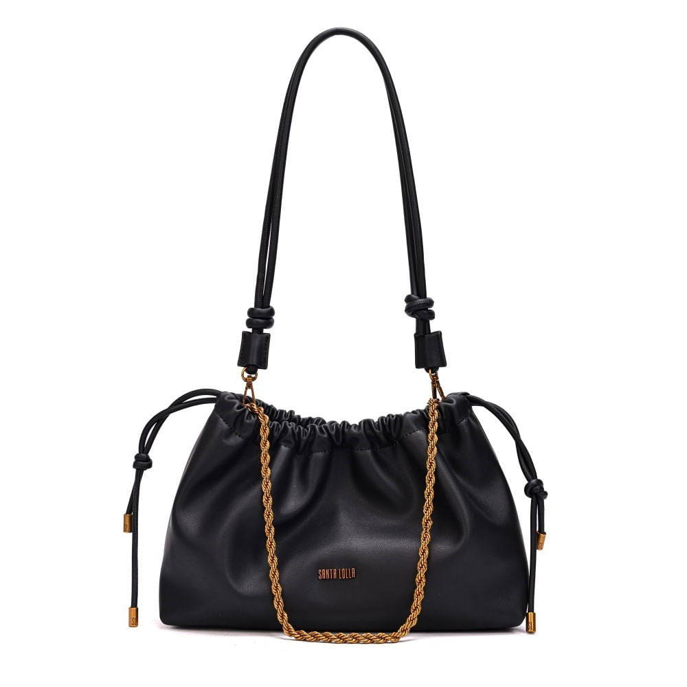 Bolsa Saco Santa Lolla Preto Alça Ombro