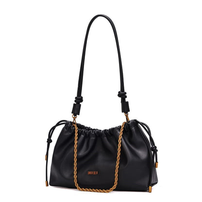 Bolsa Saco Santa Lolla Preto Alça Ombro