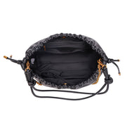 Bolsa Saco Santa Lolla Preto Alça Ombro