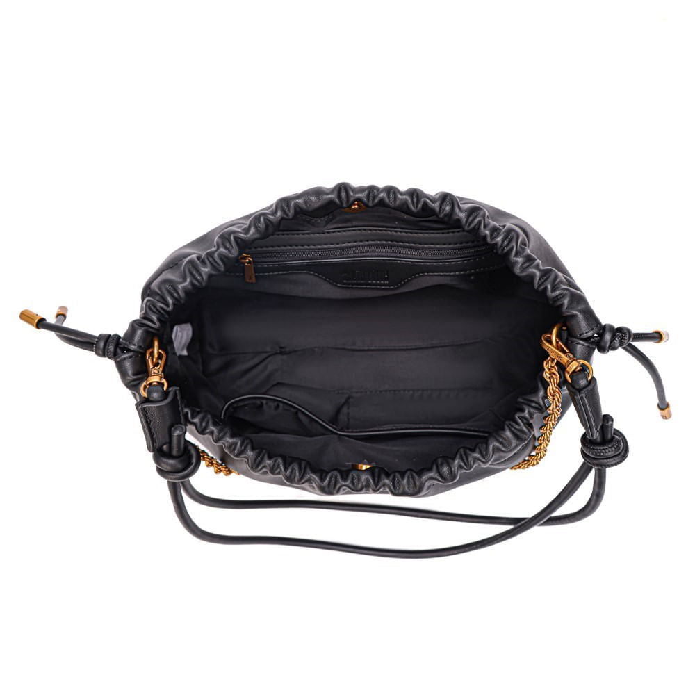 Bolsa Saco Santa Lolla Preto Alça Ombro