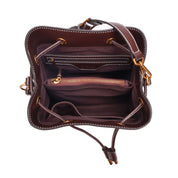Bolsa Saco Santa Lolla Taupe Alça Dupla Cordão