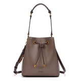 Bolsa Saco Santa Lolla Taupe Alça Dupla Cordão