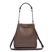 Bolsa Saco Santa Lolla Taupe Alça Dupla Cordão