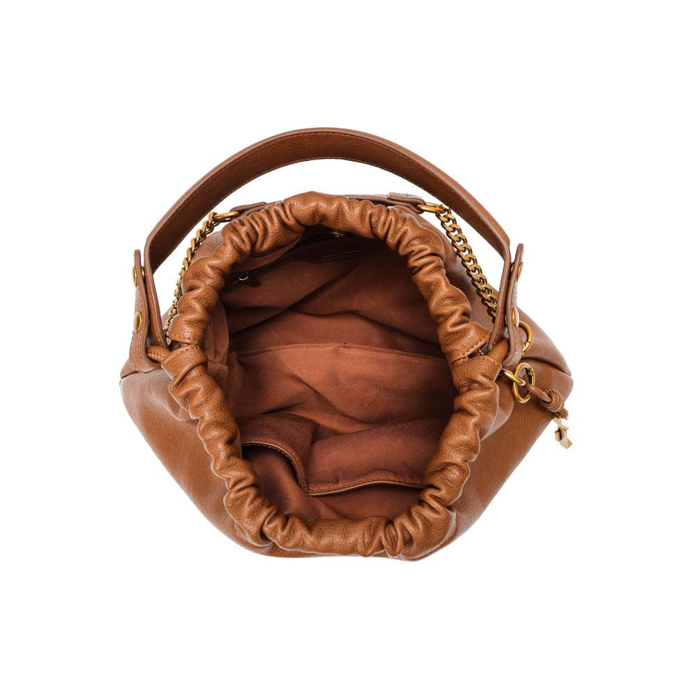 Bolsa Saco Santa Lolla Terracota Corrente Dourada