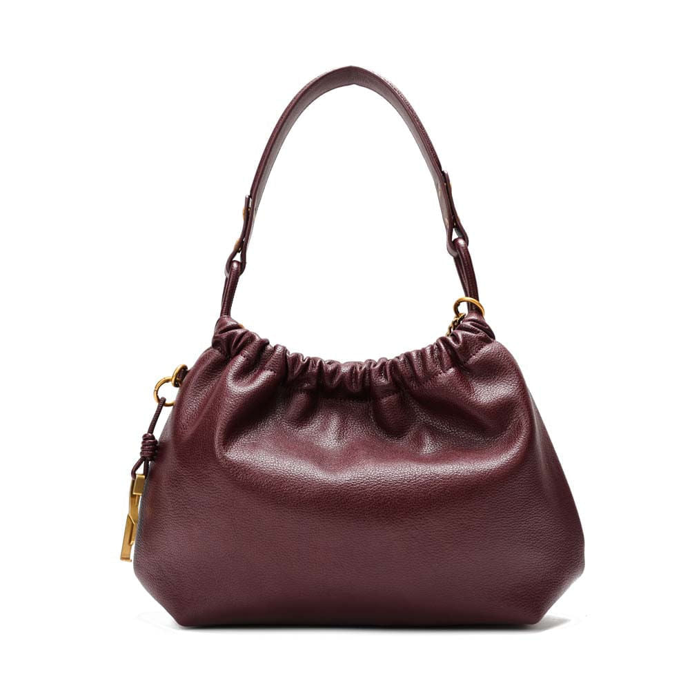 Bolsa Saco Santa Lolla Vinho Corrente Dourada