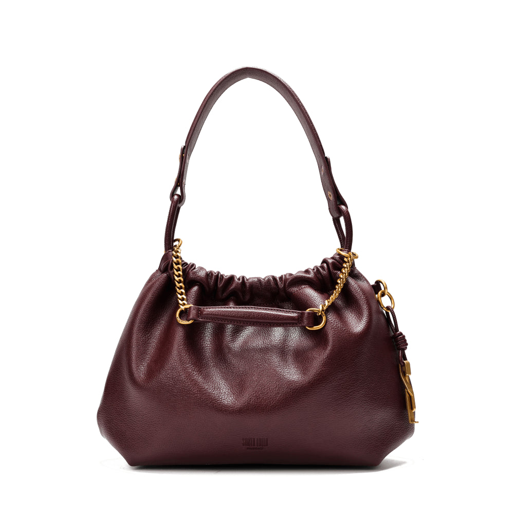Bolsa Saco Santa Lolla Vinho Corrente Dourada