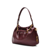 Bolsa Saco Santa Lolla Vinho Corrente Dourada