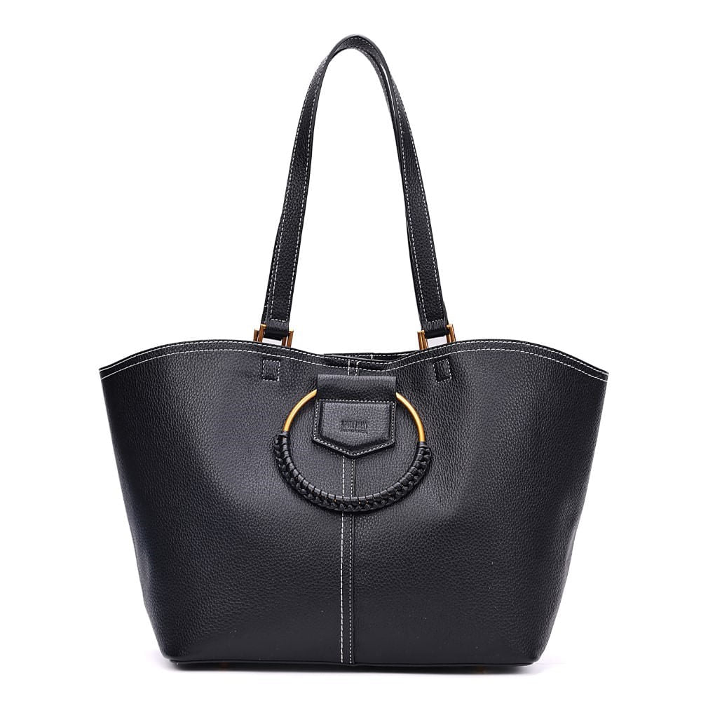 Bolsa Sacola Santa Lolla Preta Grande Alça De Ombro