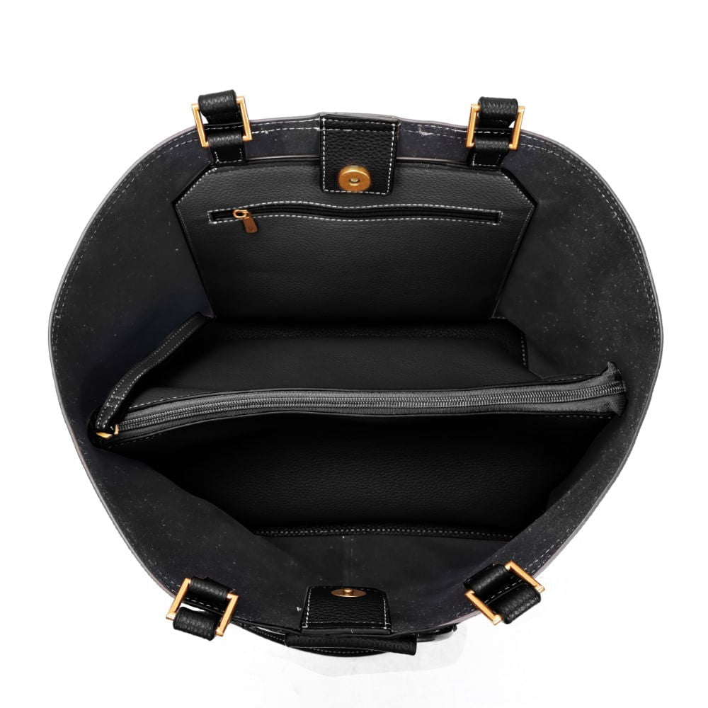 Bolsa Sacola Santa Lolla Preta Grande Alça De Ombro