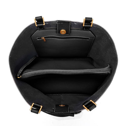 Bolsa Sacola Santa Lolla Preta Grande Alça De Ombro