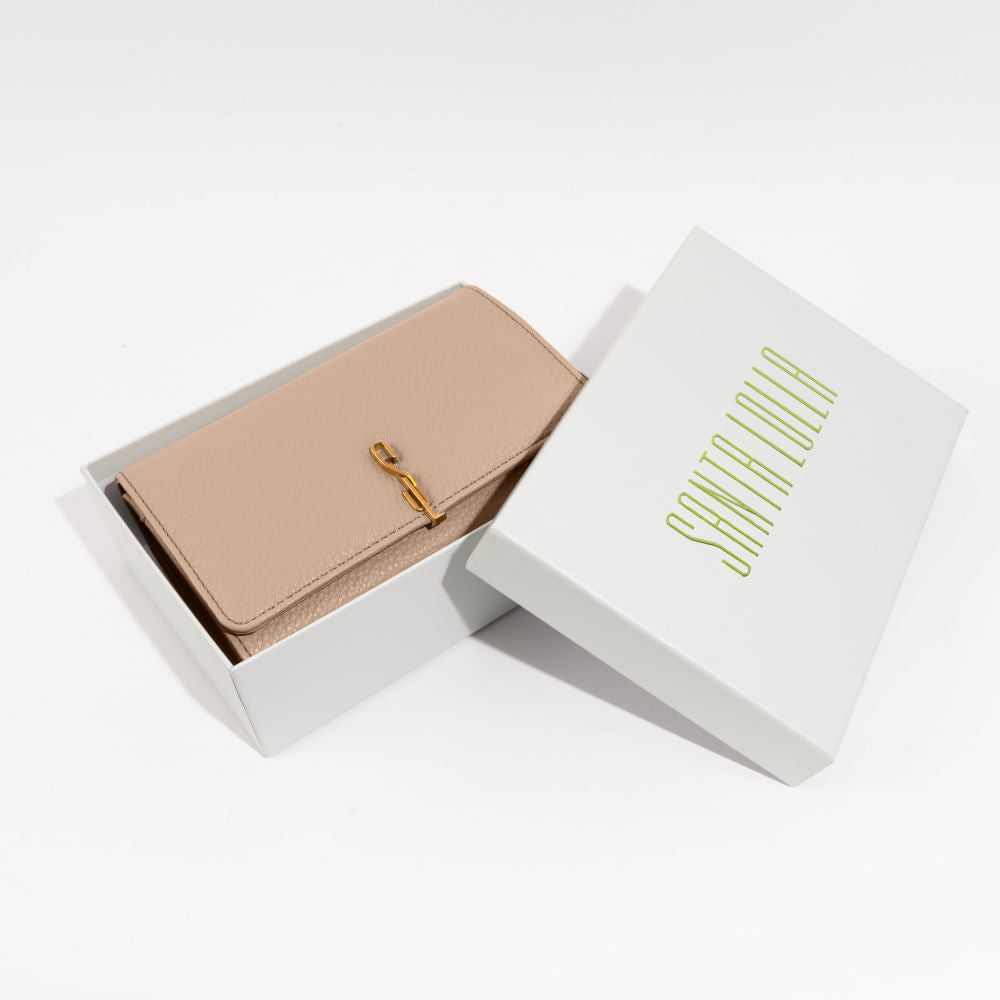 Bolsa Santa Lolla Bege Alça Corrente