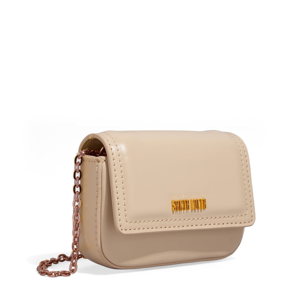 Bolsa Santa Lolla Bege Alça Transversal