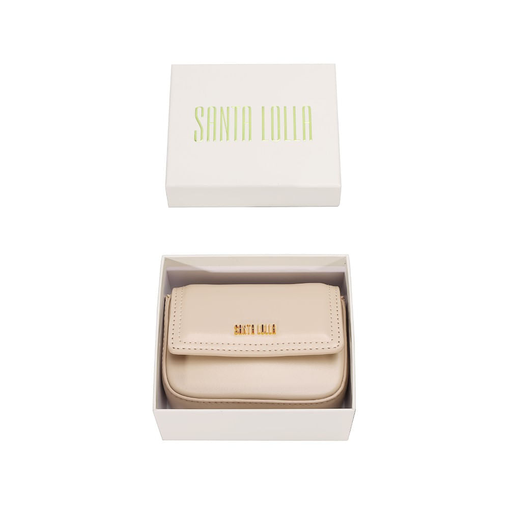 Bolsa Santa Lolla Bege Alça Transversal