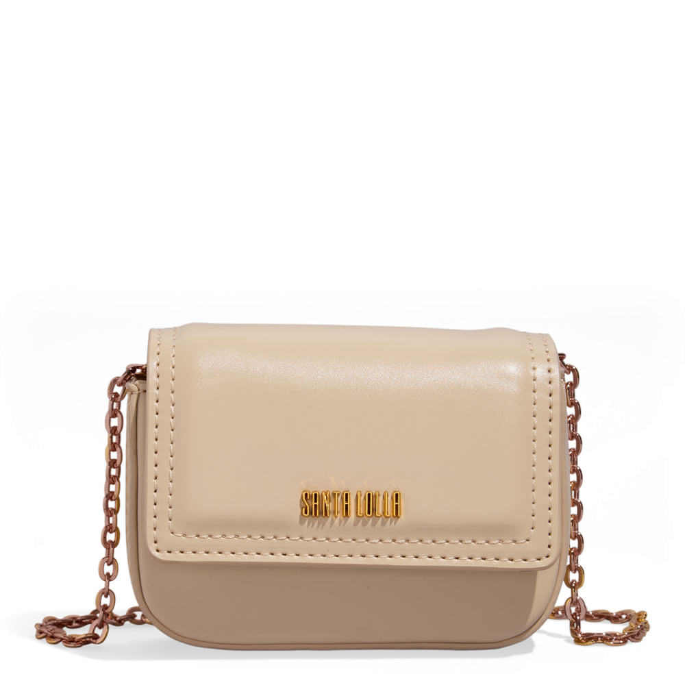 Bolsa Santa Lolla Bege Alça Transversal