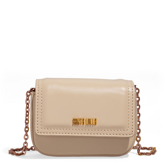 Bolsa Santa Lolla Bege Alça Transversal