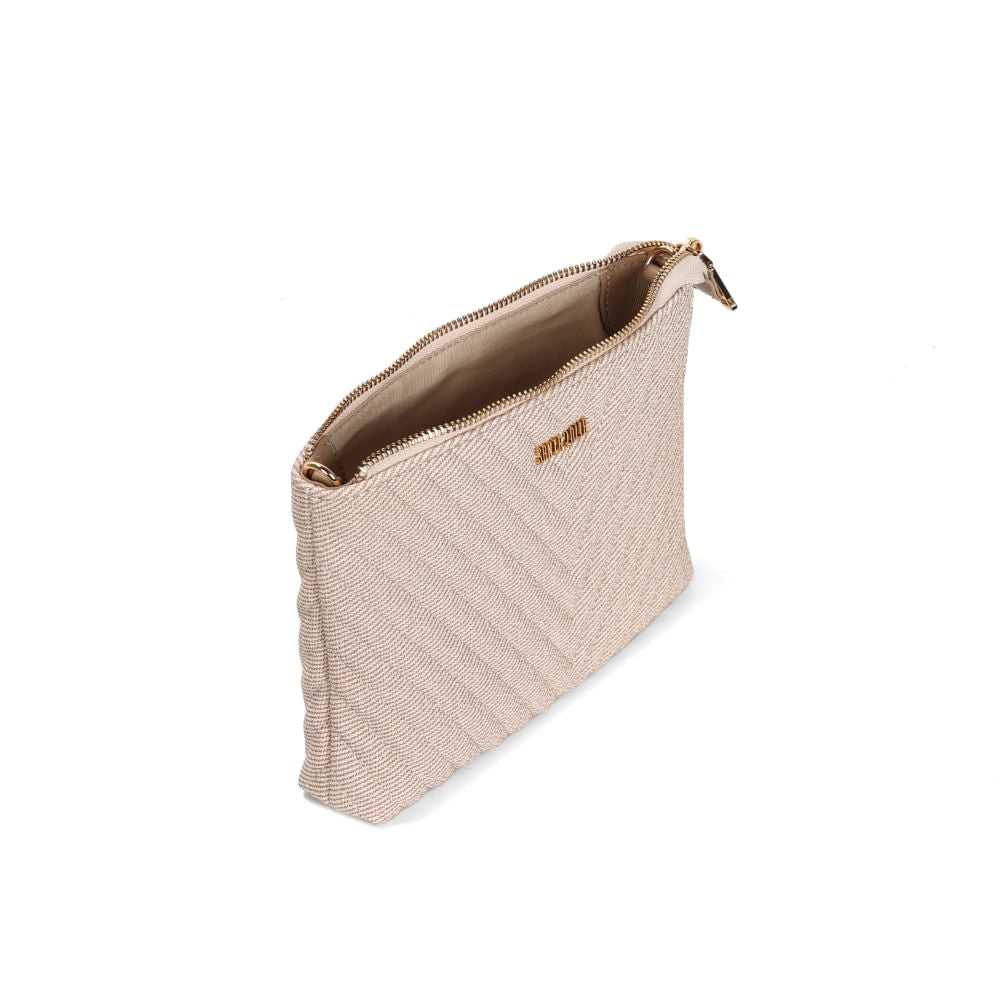 Bolsa Santa Lolla Bege Canvas Matelassê Alça Transversal