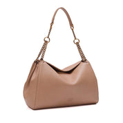 Bolsa Santa Lolla Bege Corrente Dourada Média
