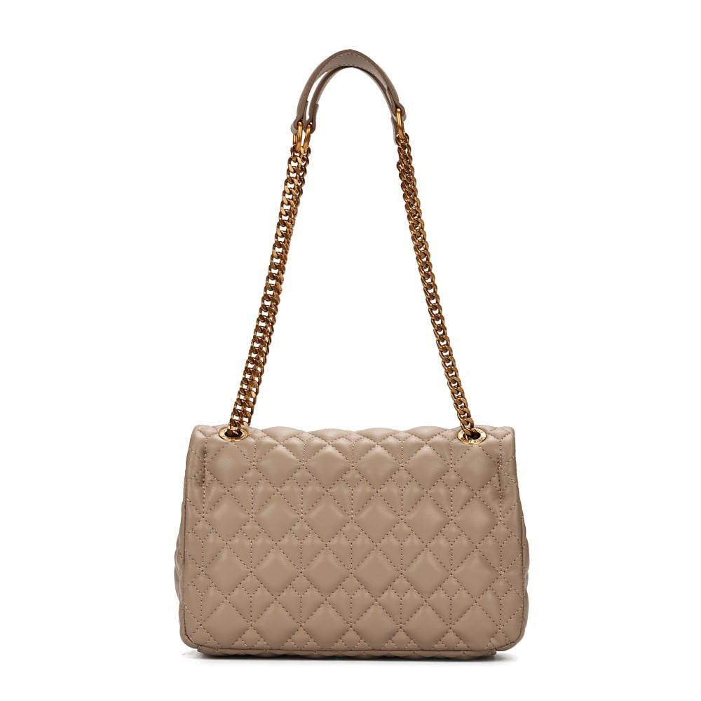 Bolsa Santa Lolla Bege Matelassê Alça De Ombro Corrente 