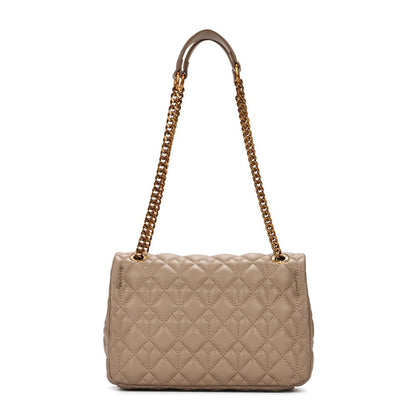 Bolsa Santa Lolla Bege Matelassê Alça De Ombro Corrente 