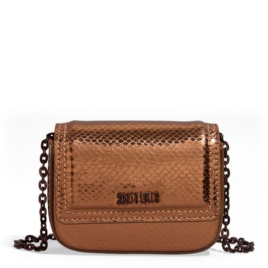 Bolsa Santa Lolla Bronze Metalizada Transversal